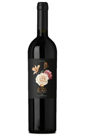 botella vino 18 rosas negras